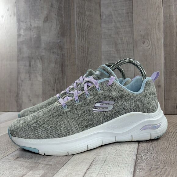 Skechers GO WALK Arch Fit 2.0 Womens Size 7 Running Shoes Sneakers Charcoal Gray - Picture 1 of 12